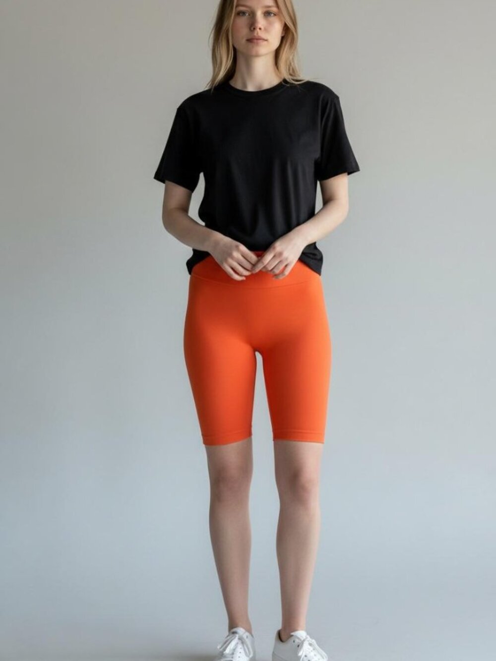 Eye Candy Seamless High-Waisted Biker Shorts – Vibrant Orange size 2X/3X